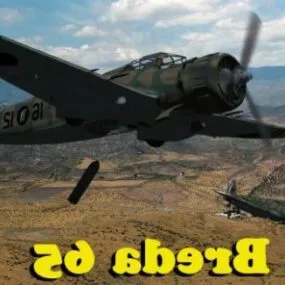 Ww2 Fighter Aircraft Breda 3d model