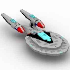 Brick Lego Enterprise Spacecraft 3d model