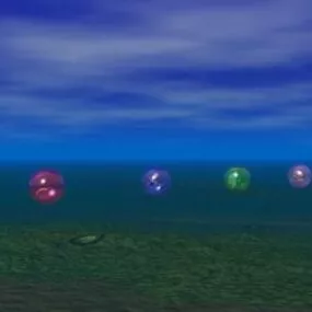 Blue Sky Dome With Sphere 3d model