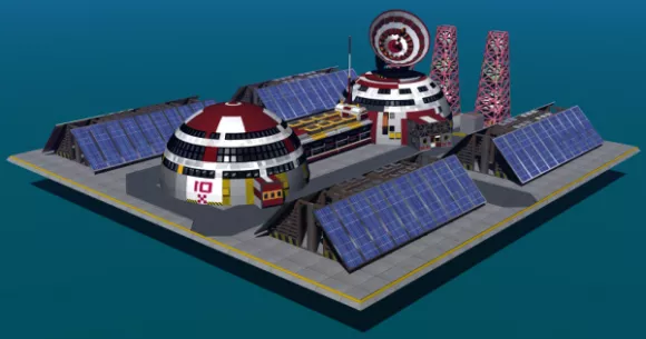 Space Construction Station Base 3d model