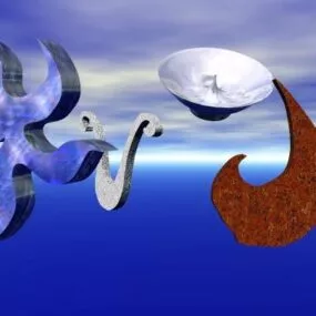 Abstract Art Shape Decoration 3d model