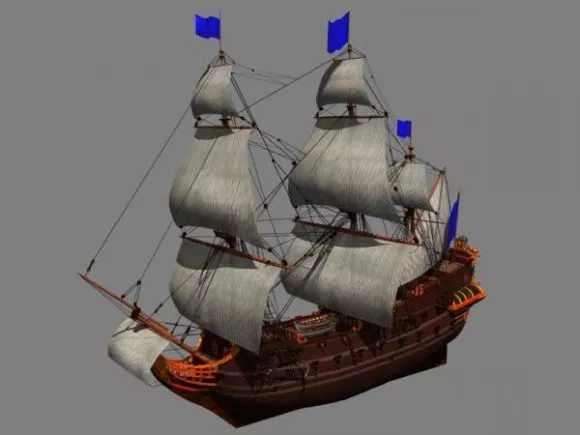 Prince William Sailing Ship 3d model Prince William Sailing Ship 3d model