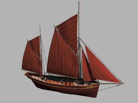 Ketch Sailor Ship 3d model Ketch Sailor Ship 3d model