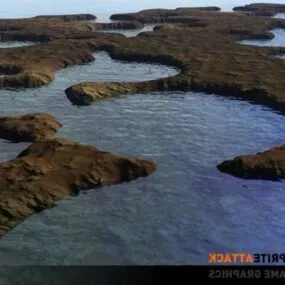 Circular Lake Landscape 3d model