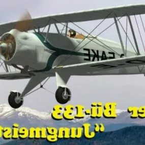 Vintage Aircraft Bucker Bu133 3d model