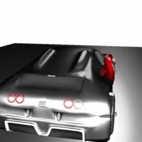 Silver Bugatti Veyron Car 3d model