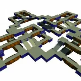 Housing Building Shape 3d model