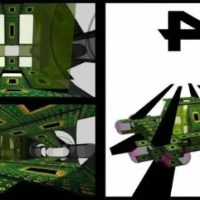 City Building Complex Shape 3d model