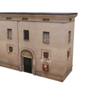 Old Apartment Building Three Storey 3d model