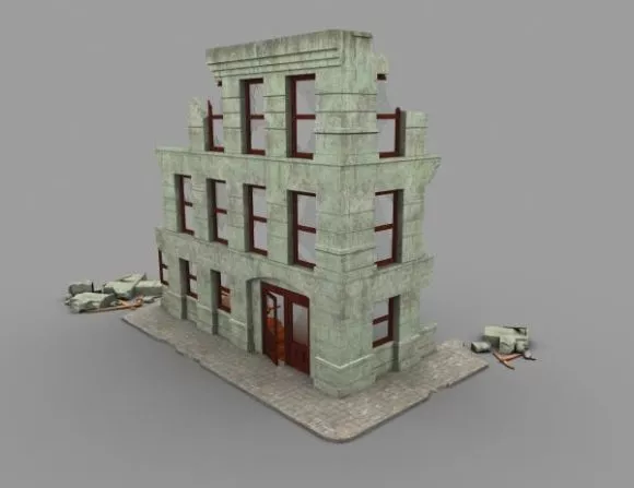 Chinese Ancient Corridor Building 3d model