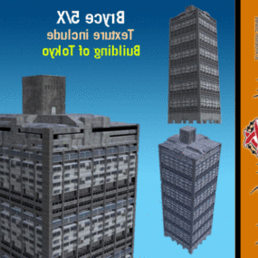 Building Of Tokyo Nipon Tower 3d model