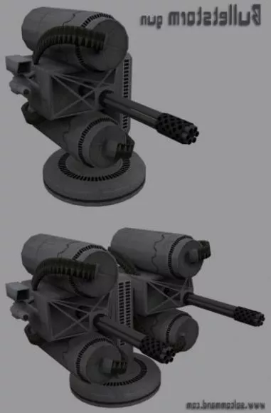 Scifi Machine Gun 3d model Scifi Machine Gun 3d model