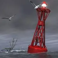 Buoy Floating Device On Sea 3d model