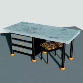 Bureau Desk Furniture 3d model