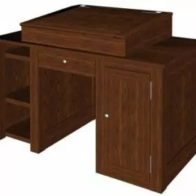 Vintage Bureau Table Furniture 3d model