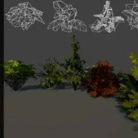 Plant Bushes Set 3d model