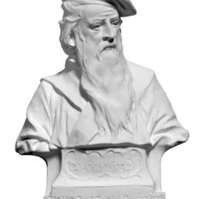 Ancient Statue Gutenberg Famous Character 3d model