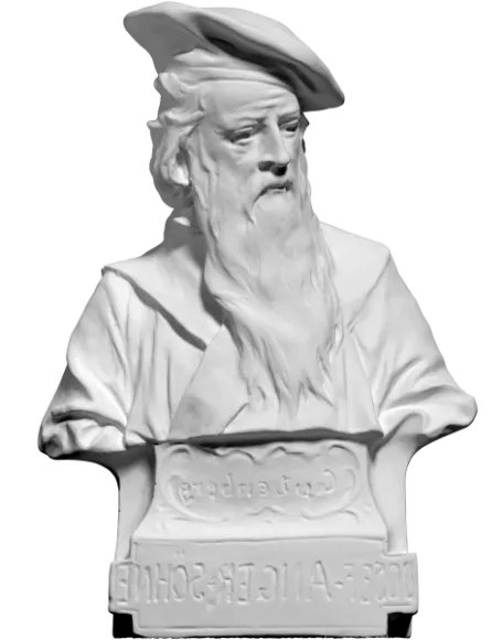 Ancient Statue Gutenberg Famous Character 3d model Ancient Statue Gutenberg Famous Character 3d model