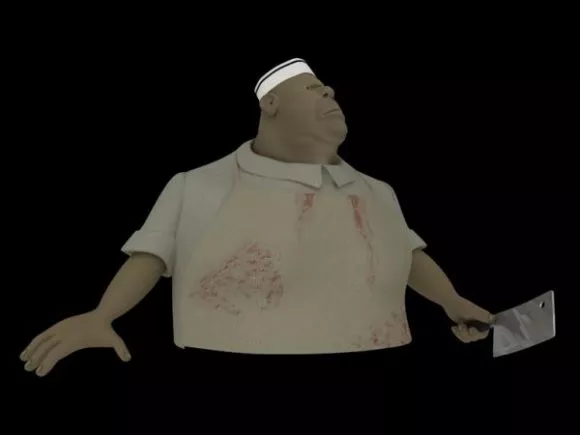 Sombrero Man Character 3d model