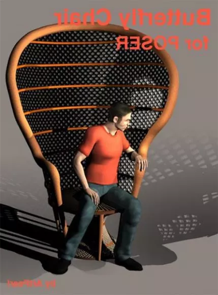 Chair Cantilever, Curved Frame 3d model
