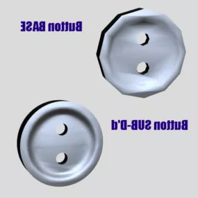 Plastic Button For Cloth 3d model