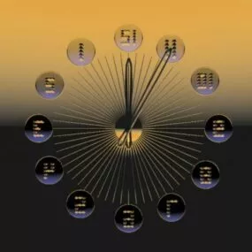 Transparent Clock Decoration 3d model