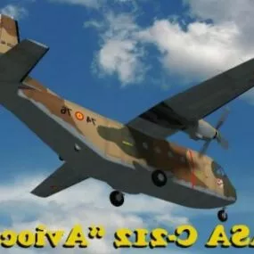 Fighter Aircraft Casa C212 3d model