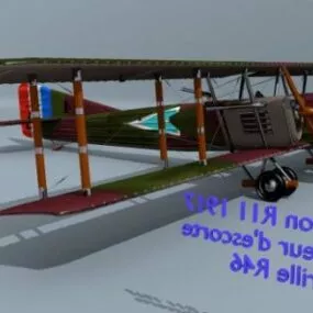Vintage Aircraft Caudron R11 3d model