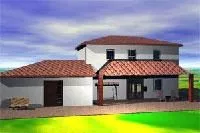 Country House Tiles Roof 3d model