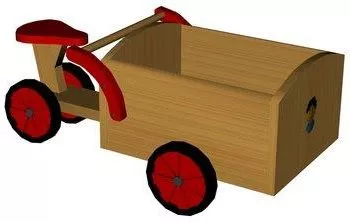 Kid Toy Wood Tricycle 3d model Kid Toy Wood Tricycle 3d model