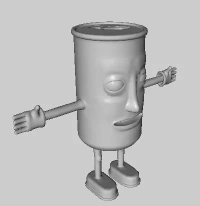 Man With A Straw Hat 3d model