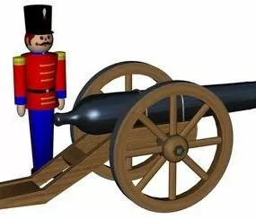 Vintage Canon Weapon 3d model