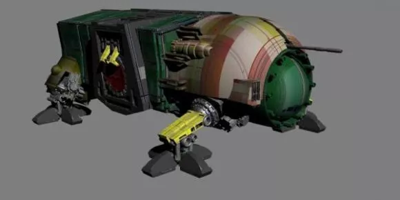 Jet Plane Futuristic Spaceship 3d model