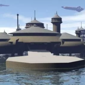 Cargo Station Headquarter Port 3d model