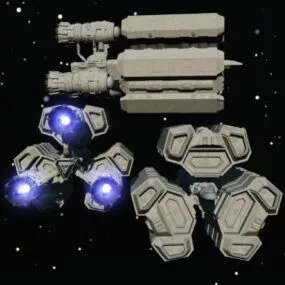 Cargo Carrier Spacecraft 3d model