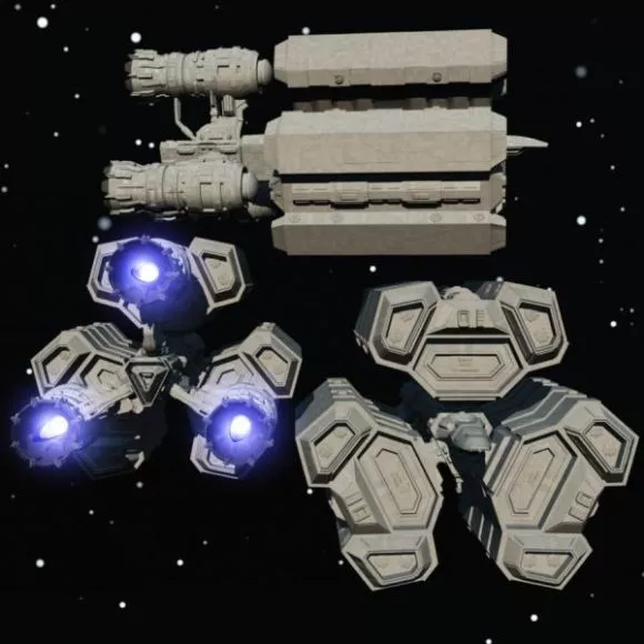 Futuristic X Spacecraft Alien Ship 3d model