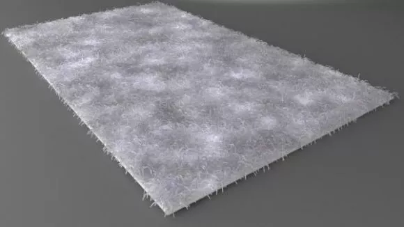 Fur Carpet Rectangular Shape 3d model Fur Carpet Rectangular Shape 3d model