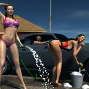 Bikini Girl Rigged 3d model