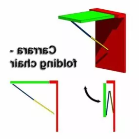 Simple Folding Chair 3d model