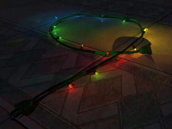 Holiday Electric Light String Wire 3d model Holiday Electric Light String Wire 3d model