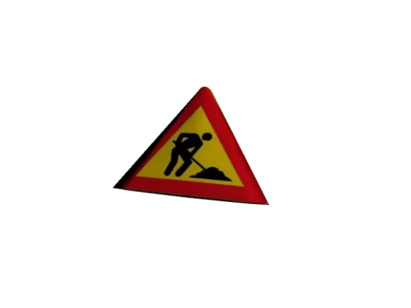 Street Warning Sign Board 3d model Street Warning Sign Board 3d model