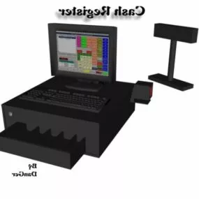 Cash Register Equipment 3d model