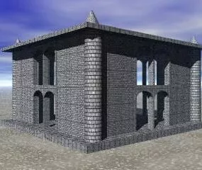 Modern Stone Castle 3d model