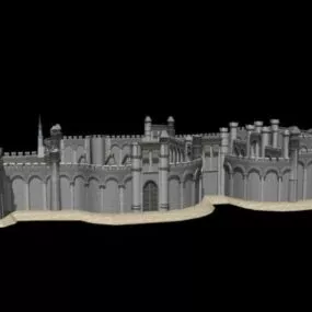 Medieval Big Stone Castle 3d model