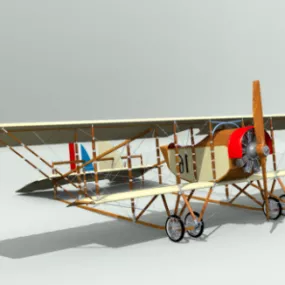 Vintage Aircraft Caudron Giii 3d model