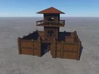 Celtic Castle Building 3d model