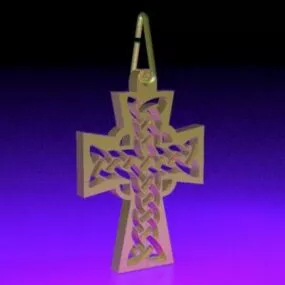 Celtic Cross Decoration 3d model