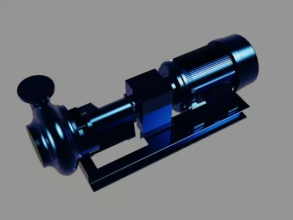 Electric Centrifugal Pump 3d model Electric Centrifugal Pump 3d model