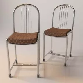 Simple Chair Inox Frame 3d model