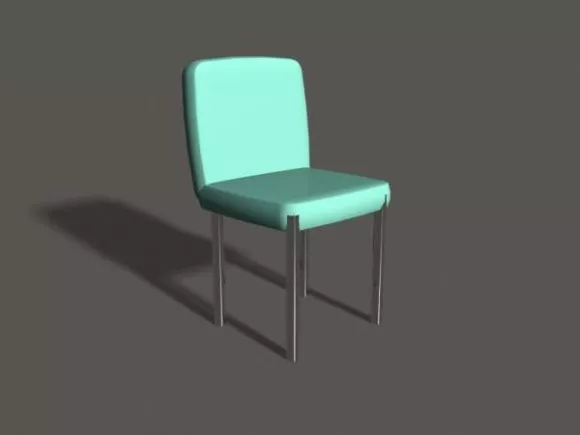 Contemporary Chair With Table 3d model